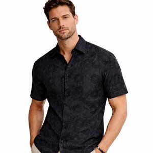 Matinique Men’s Black Matrostil Resort 3 Button-Down Shirt XL